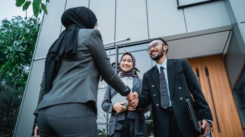 Business people shaking hands